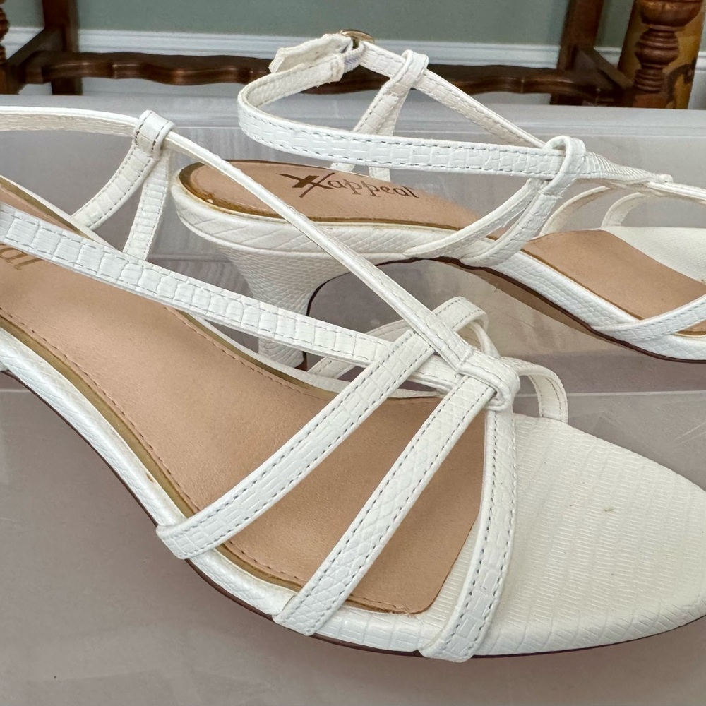 Xappeal White Heeled Sandals with Strappy Design